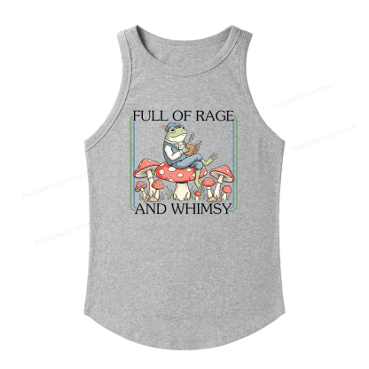 Pagewings Slim Fit Full Of Rage and Whimsy Women's Fitted Tank Top