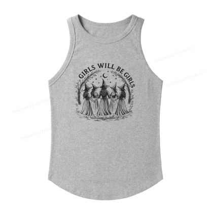 Pagewings Slim Fit Girls Will Be Girls Women's Fitted Tank Top