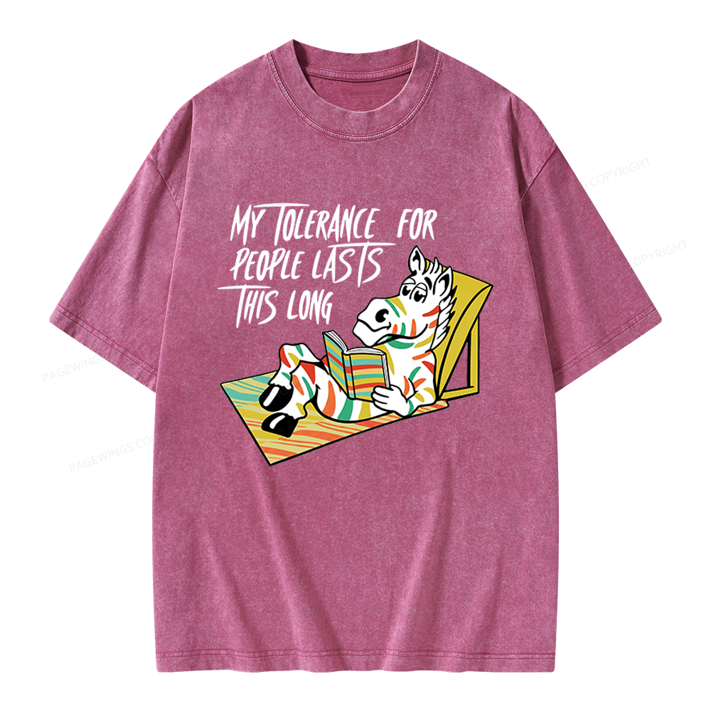 Pagewings Funny Zebra Unisex Washed T-shirt