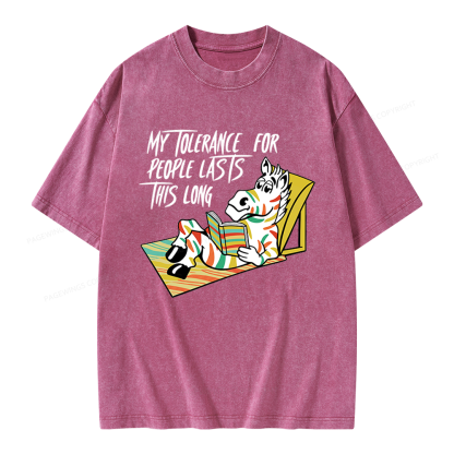 Pagewings Funny Zebra Unisex Washed T-shirt