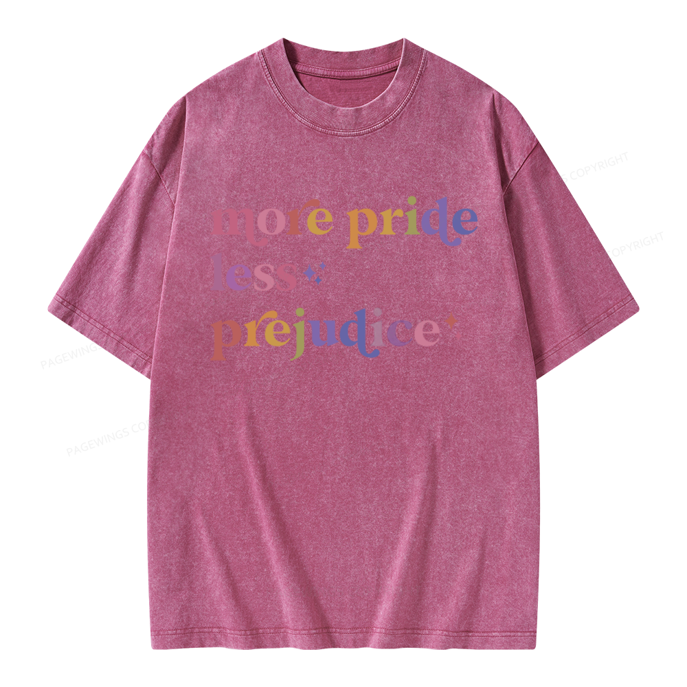 Pagewings More Pride Less Prejudice Unisex Washed T-shirt