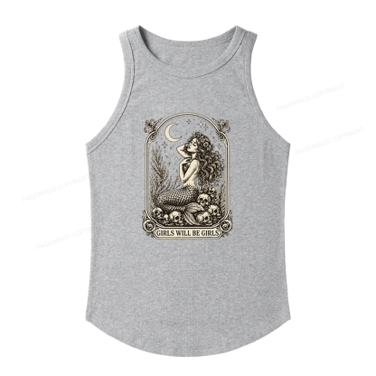 Pagewings Slim Fit Girls Will Be Girls Women's Fitted Tank Top