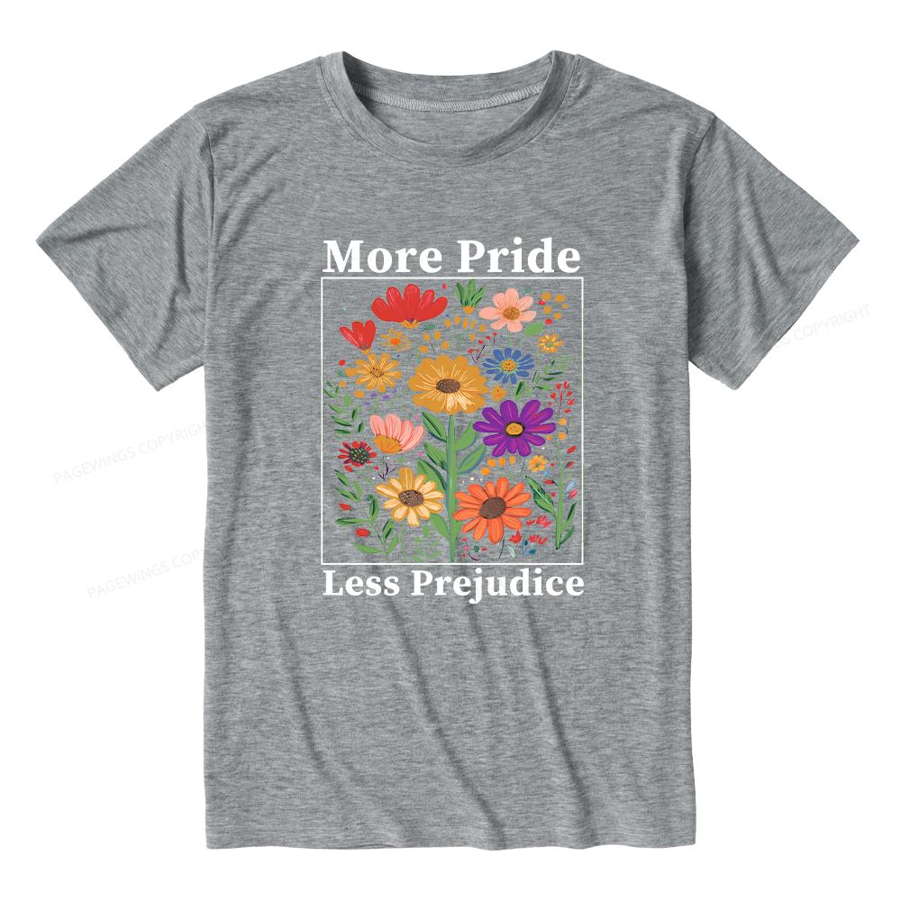 Pagewings Soft More Pride Less Prejudice Unisex Heather T-Shirt