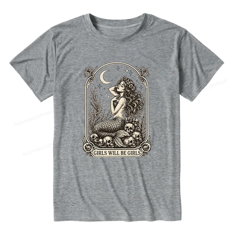 Pagewings Soft Girls Will Be Girls Unisex Heather T-Shirt