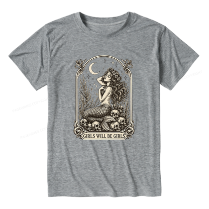 Pagewings Soft Girls Will Be Girls Unisex Heather T-Shirt