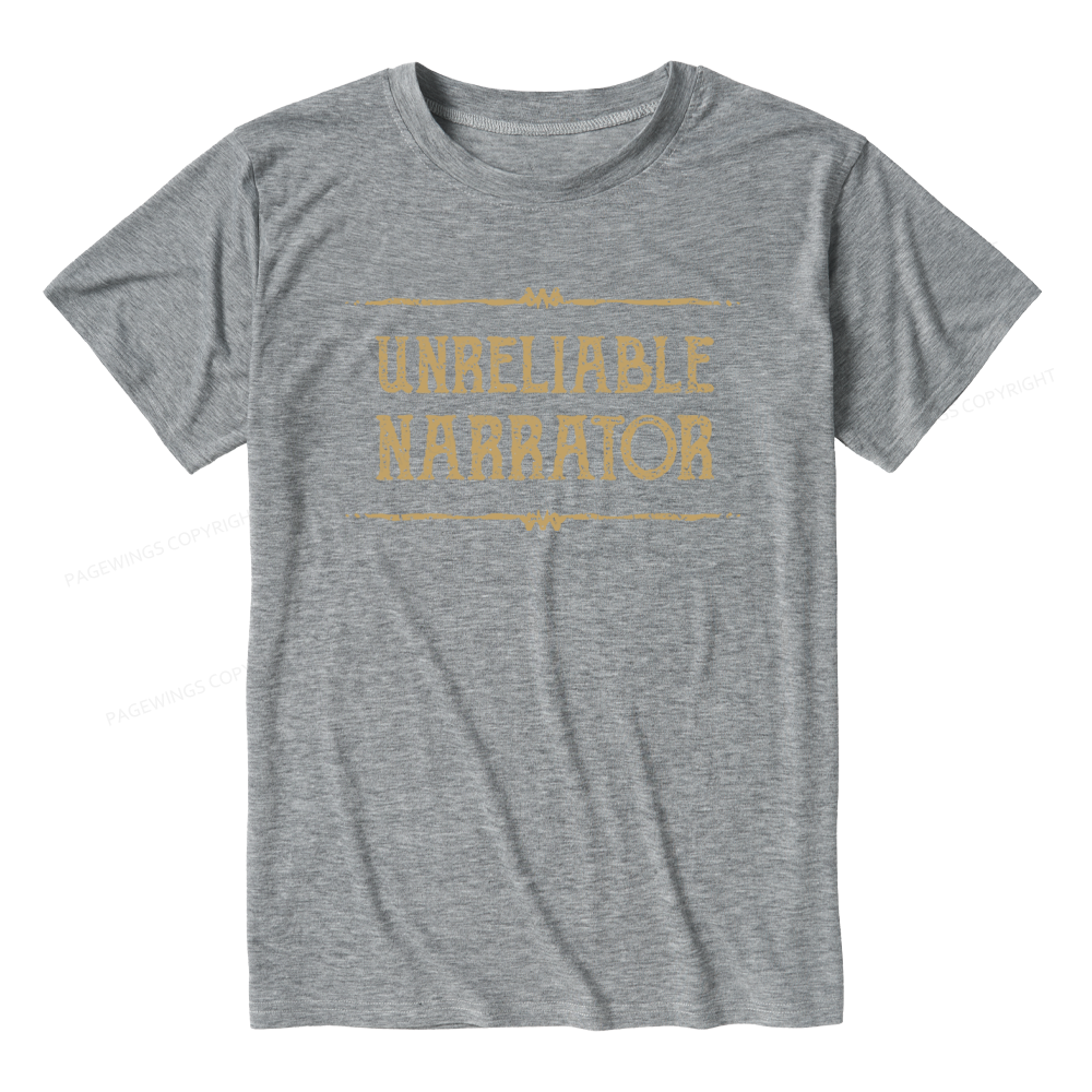 Pagewings Soft Unreliable Narrator Unisex Heather T-Shirt