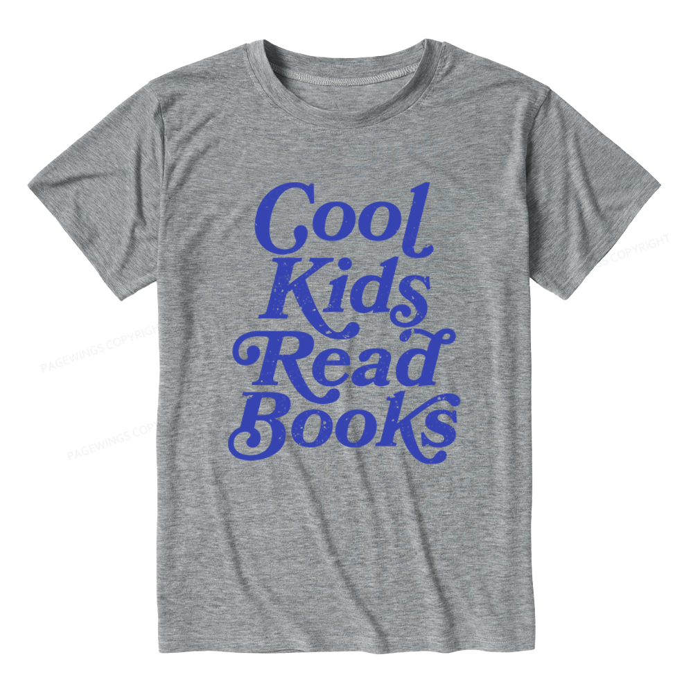 Pagewings Soft Cool Kids Read Books Unisex Heather T-Shirt