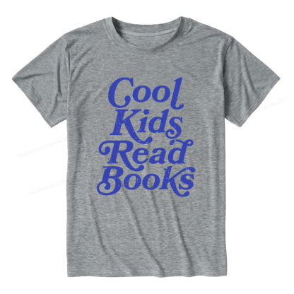 Pagewings Soft Cool Kids Read Books Unisex Heather T-Shirt