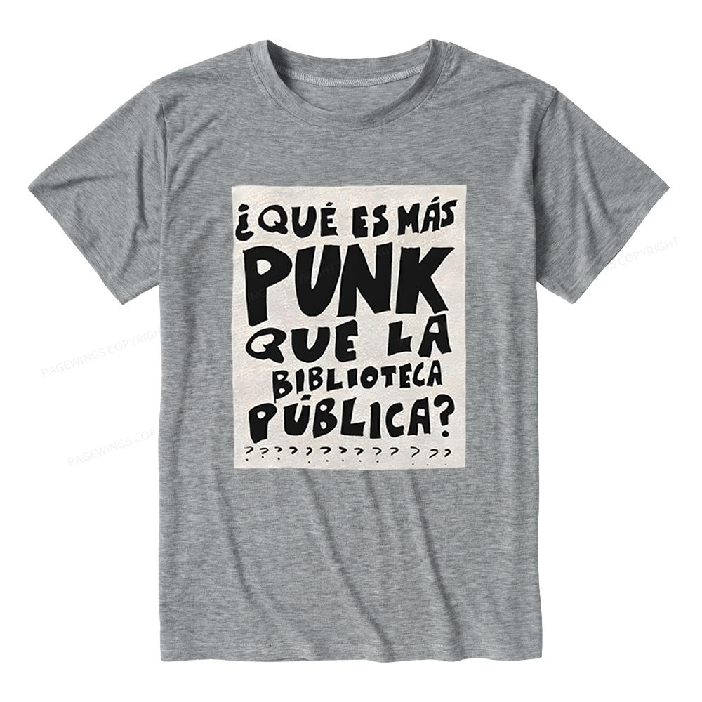 Pagewings Soft What's More Punk Than The Public Library Unisex Heather T-Shirt