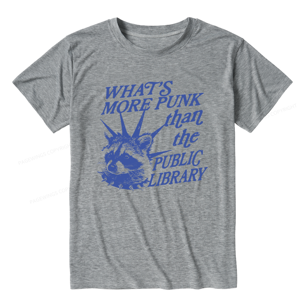 Pagewings Soft What's More Punk Than The Public Library Unisex Heather T-Shirt