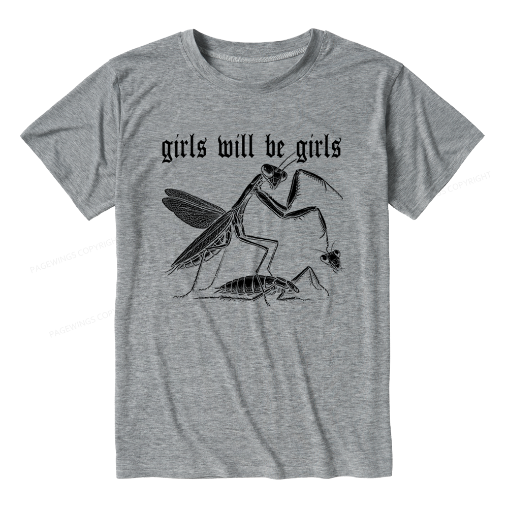 Pagewings Soft Girls Will Be Girls Unisex Heather T-Shirt