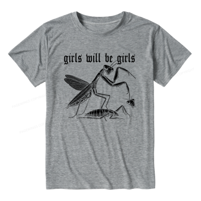 Pagewings Soft Girls Will Be Girls Unisex Heather T-Shirt