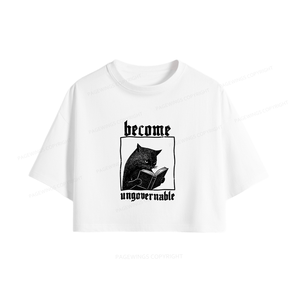 Pagewings Become Ungovernable Women Crop Tops