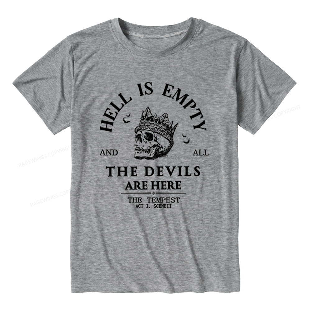 Pagewings Soft Hell is Empty and all the Devils are Here Unisex Heather T-Shirt