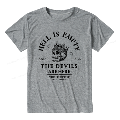 Pagewings Soft Hell is Empty and all the Devils are Here Unisex Heather T-Shirt