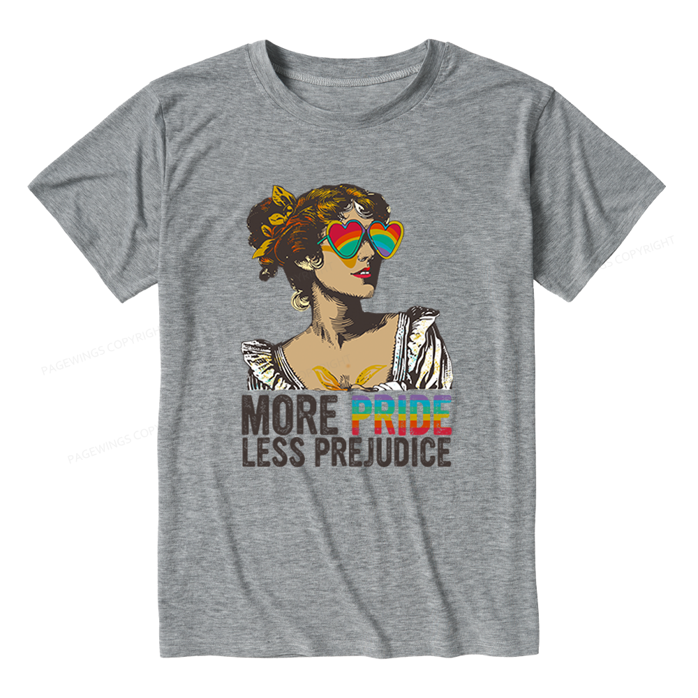 Pagewings Soft More Pride Less Prejudice Unisex Heather T-Shirt