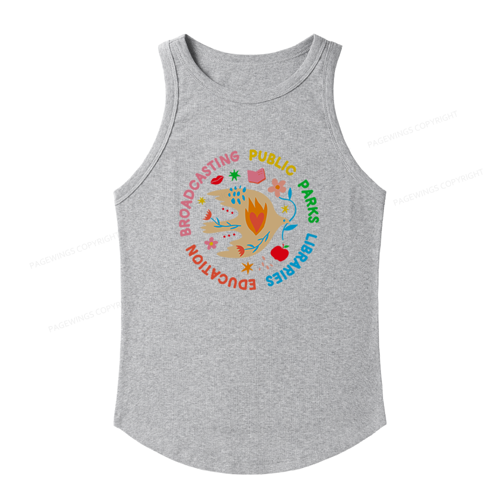 Pagewings Slim Fit Public Libraries Women's Fitted Tank Top