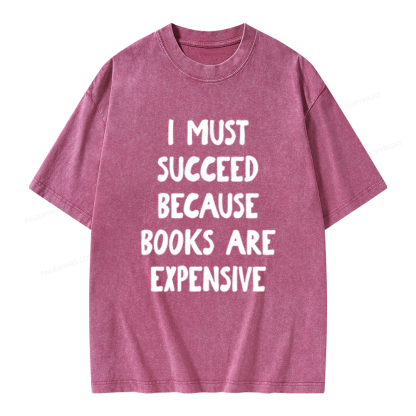 Pagewings Books Are Expensive Unisex Washed T-shirt