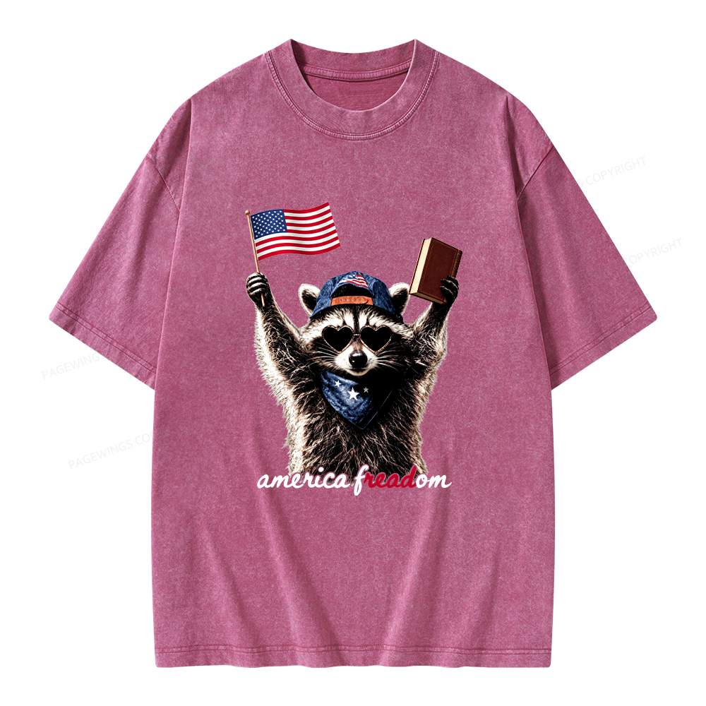 Pagewings Freadom Unisex Washed T-shirt