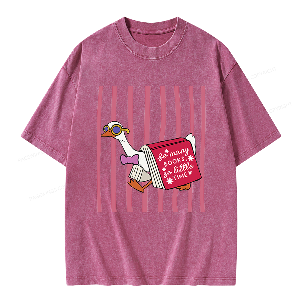 Pagewings So Many Books Unisex Washed T-shirt