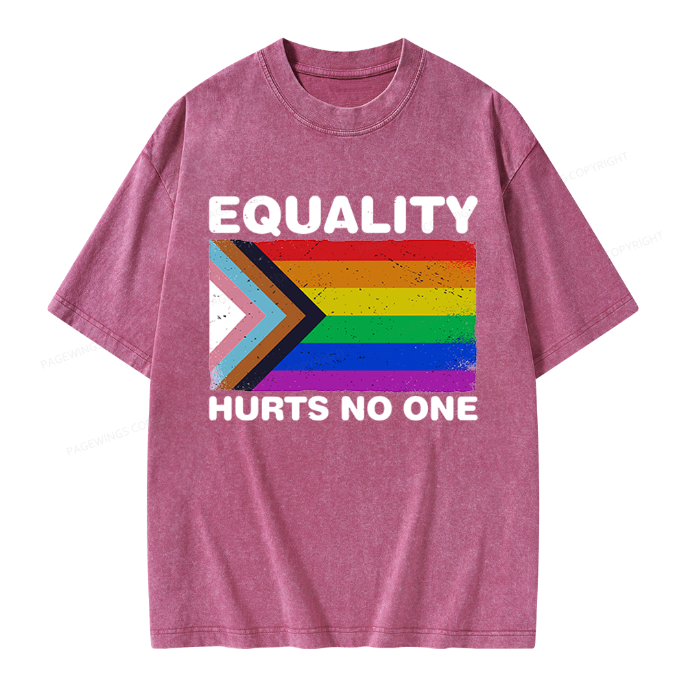 Pagewings Equality Hurts No One Unisex Washed T-shirt