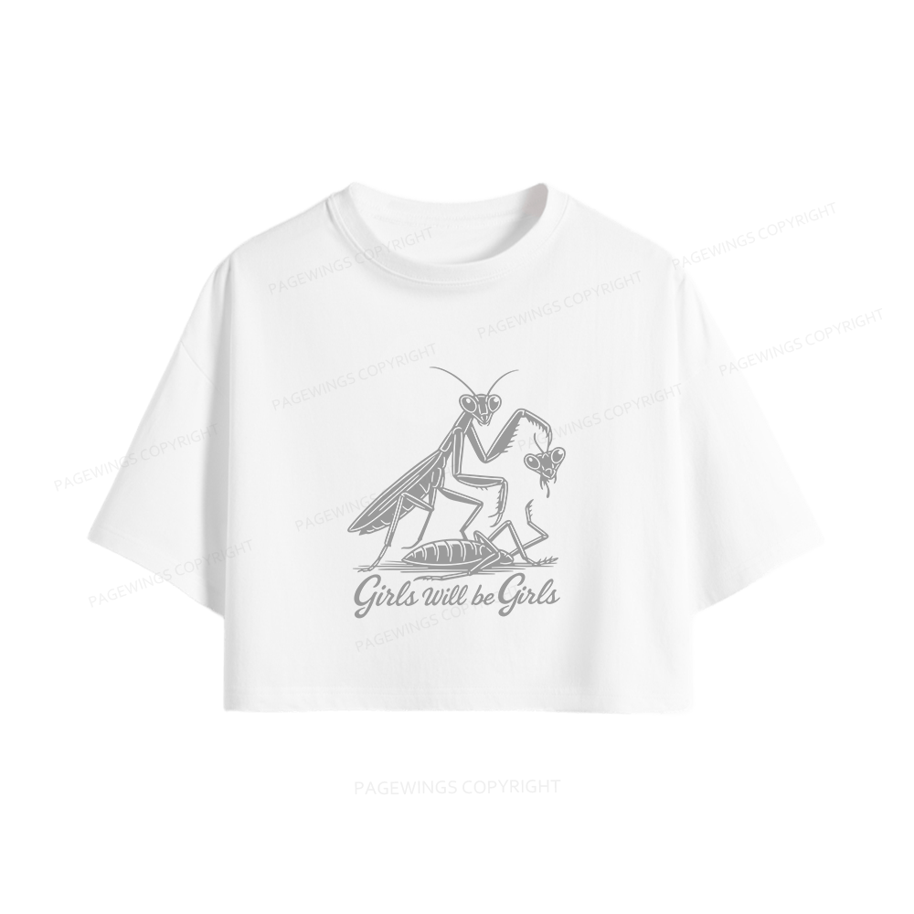 Pagewings Girls Will Be Girls Women Crop Tops