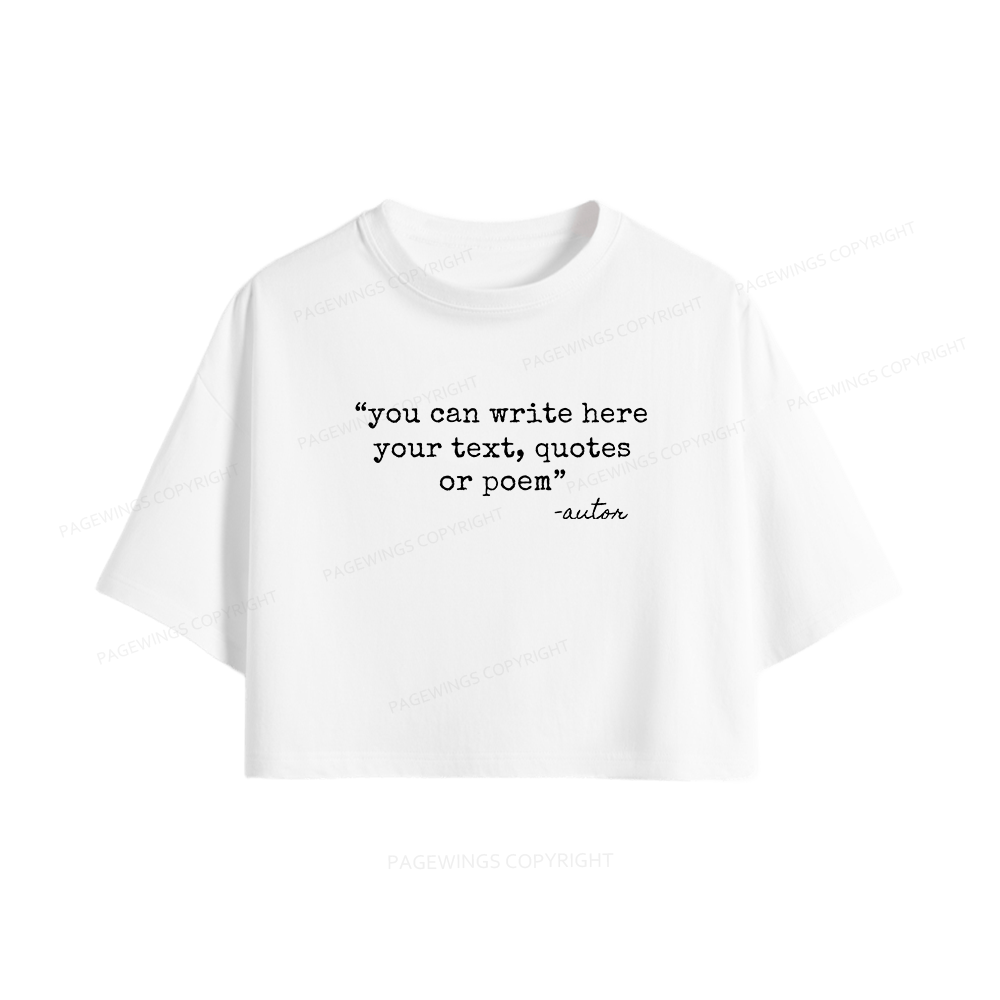 Pagewings Personalized Quote Women Crop Tops