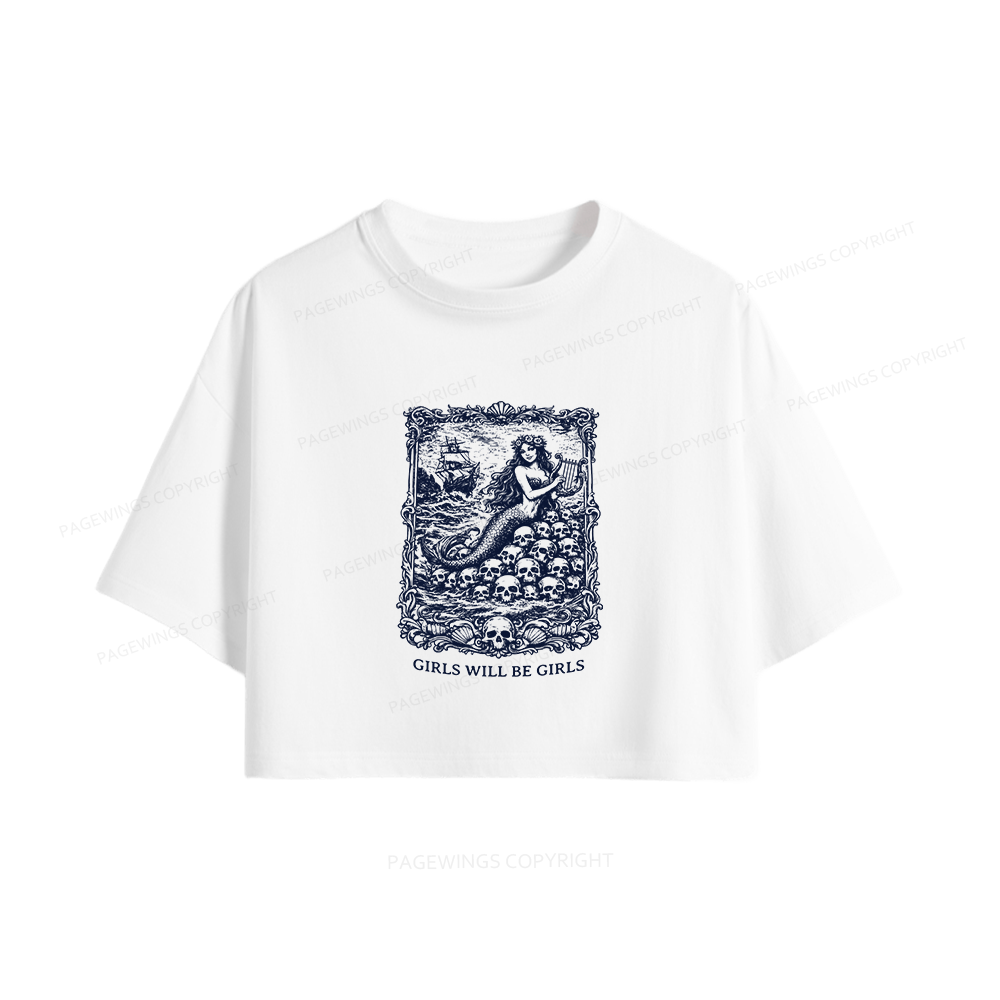 Pagewings Girls Will Be Girls Women Crop Tops