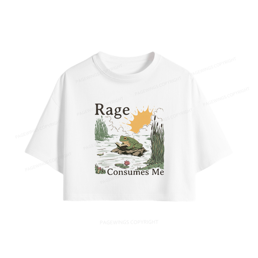 Pagewings Rage Consumes Me Women Crop Tops