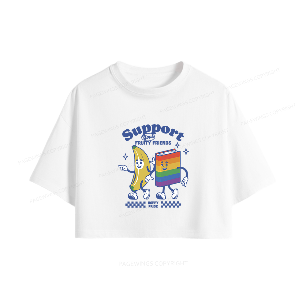 Pagewings Fruity Friends Women Crop Tops