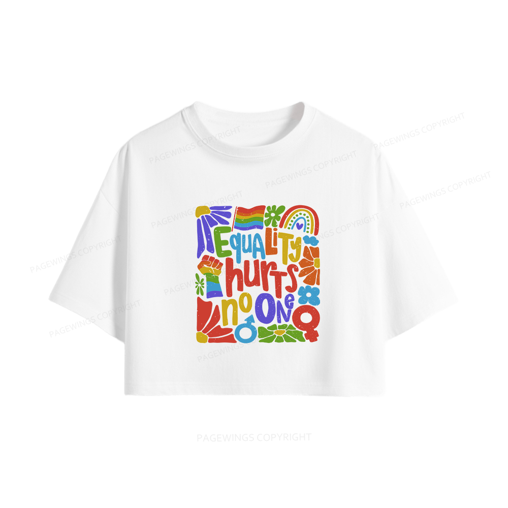 Pagewings Equality Hurts No One Women Crop Tops