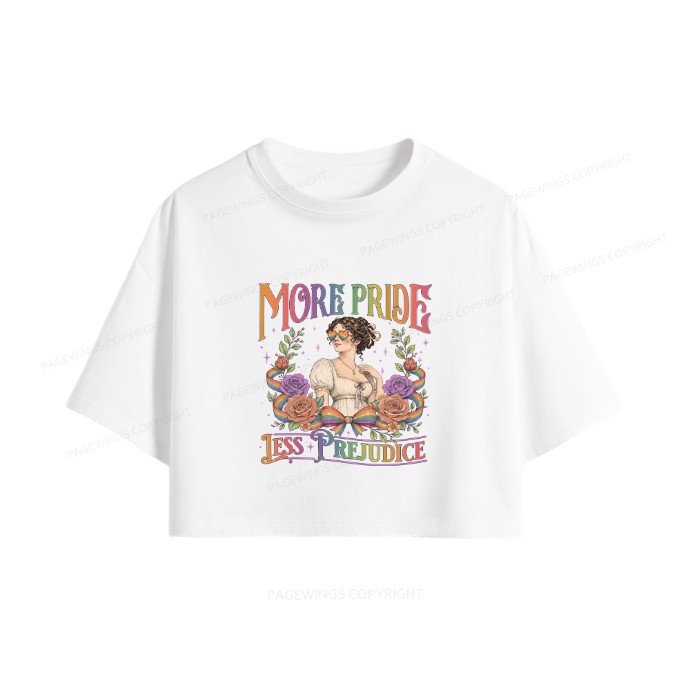 Pagewings More Pride Less Prejudice  Women Crop Tops