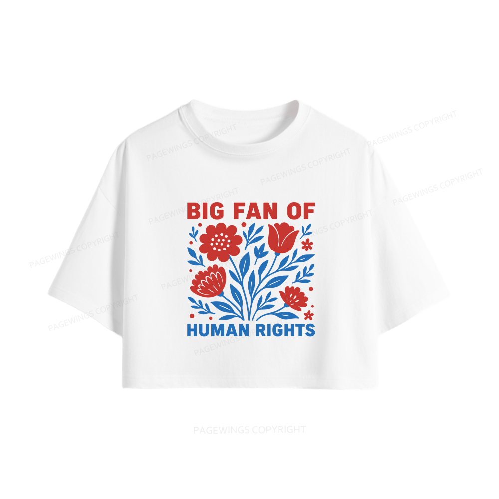 Pagewings Big Fan Of Human Women Crop Tops