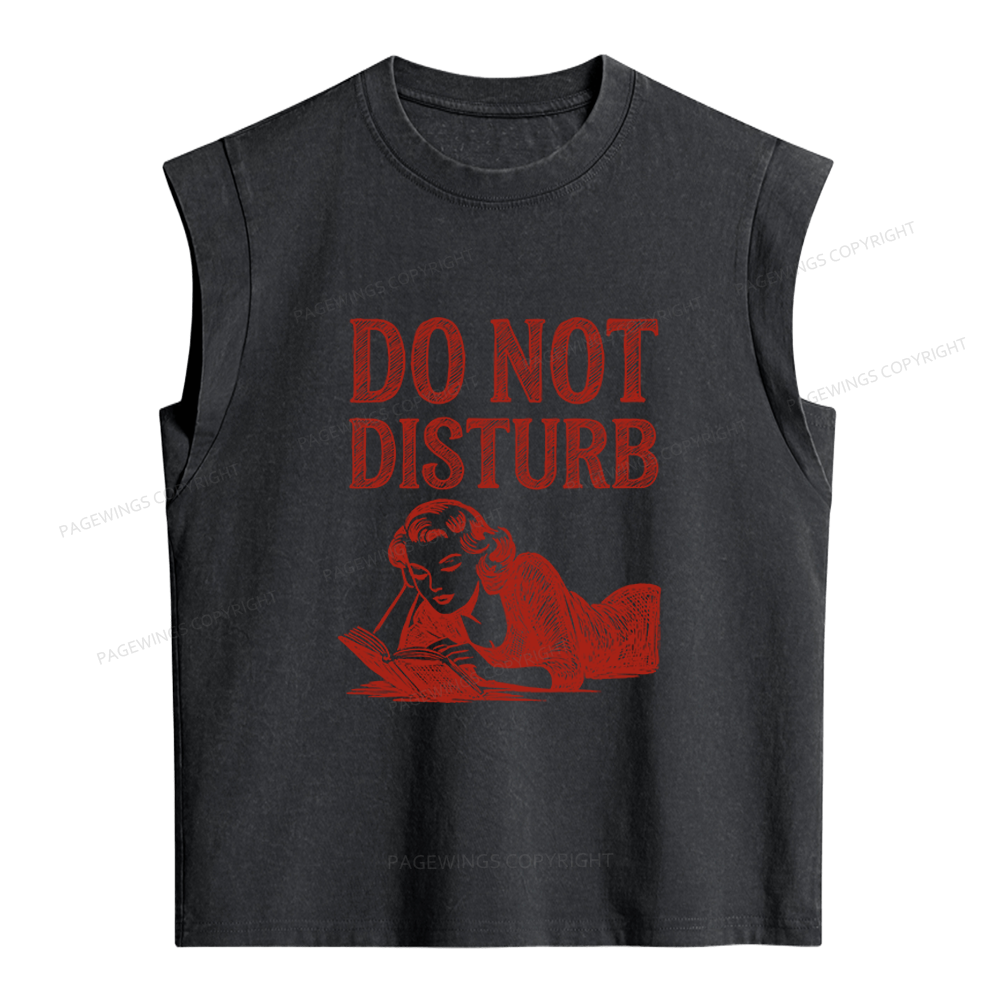 Pagewings Do Not Disturb Women's Washed Tank Top