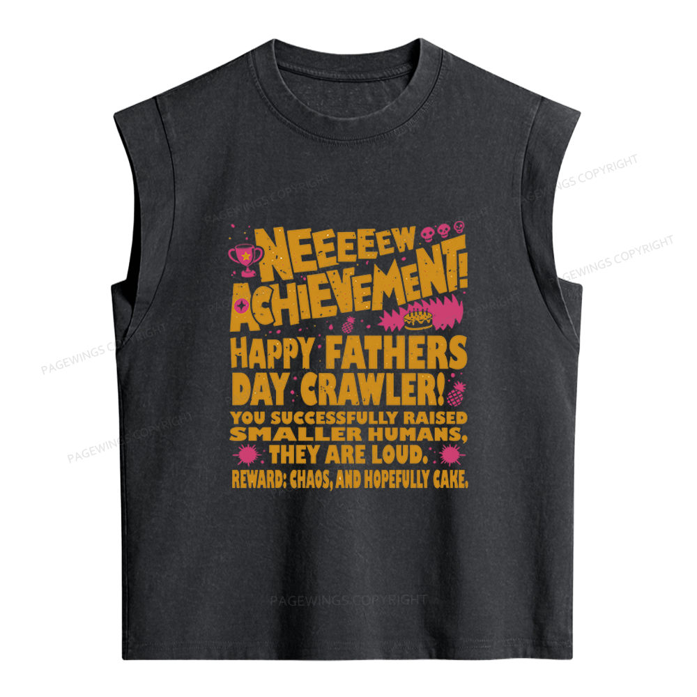 Pagewings Dad Achievement Women's Washed Tank Top