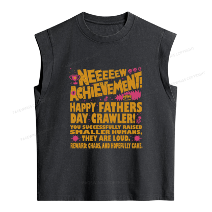 Pagewings Dad Achievement Women's Washed Tank Top