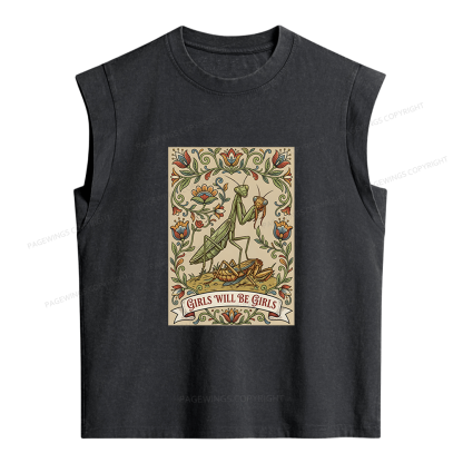 Pagewings Girls Will Be Girls Women's Washed Tank Top