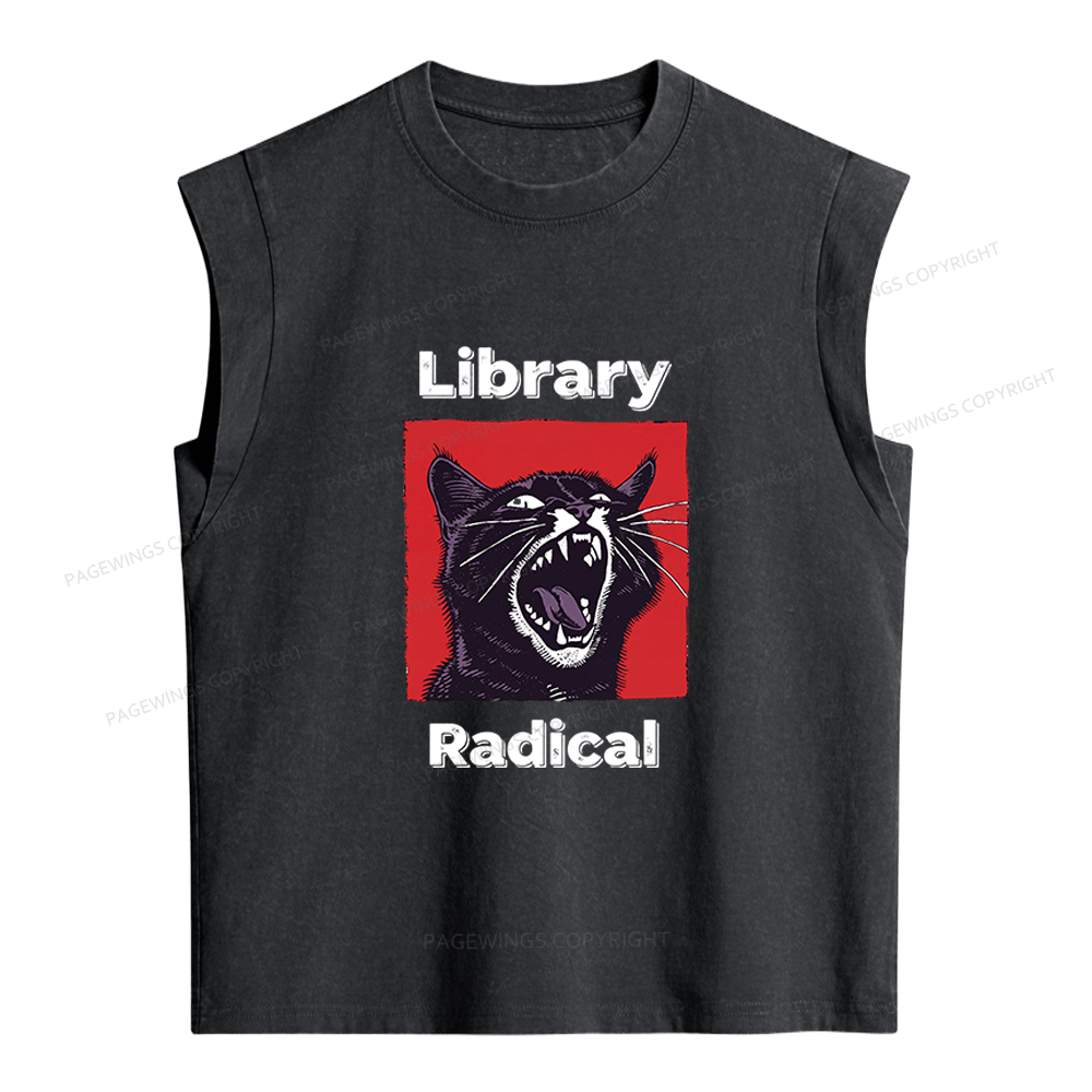 Pagewings Library Radical Women's Washed Tank Top