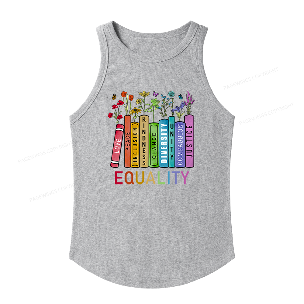 Pagewings Slim Fit Equal Rights Women's Fitted Tank Top