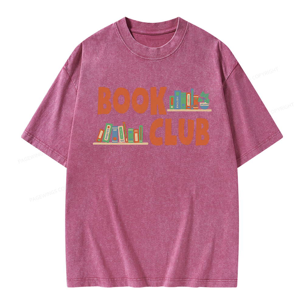 Pagewings Book Club Unisex Washed T-shirt