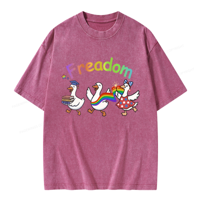 Pagewings Freadom Unisex Washed T-shirt
