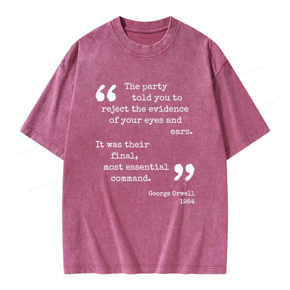 Pagewings It Was Their Final Most Essential Command Unisex Washed T-shirt