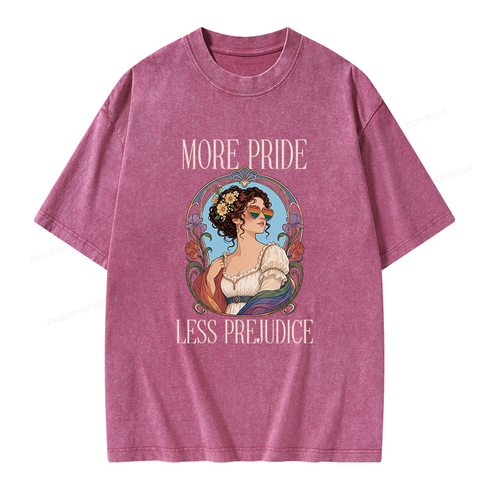 Pagewings More Pride Less Prejudice Unisex Washed T-shirt