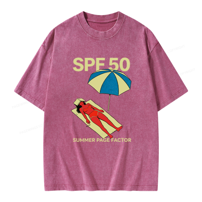 Pagewings Summer Page Factor Unisex Washed T-shirt