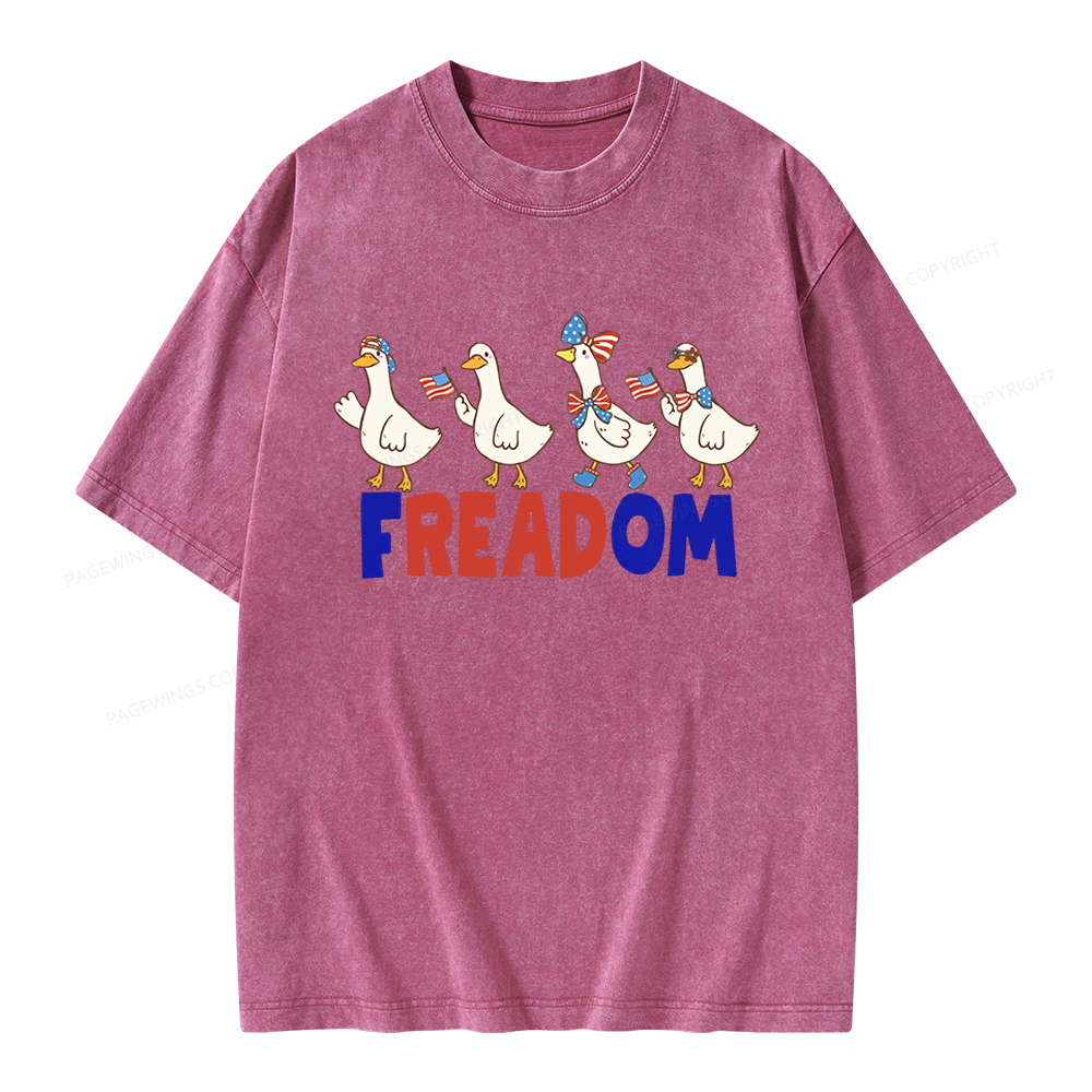 Pagewings Freadom Unisex Washed T-shirt