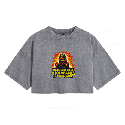 Pagewings Public Parks Libraries Education Broadcasting Women's Washed Cropped T-shirt
