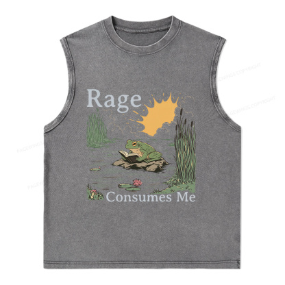 Pagewings Rage Consumes Me Unisex Washed Tank Top