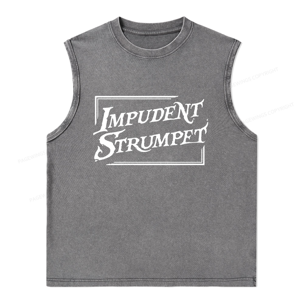 Pagewings Impudent Strumpet Unisex Washed Tank Top