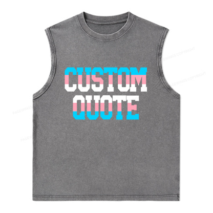 Pagewings Personalized LGBTQ Quote Unisex Washed Tank Top