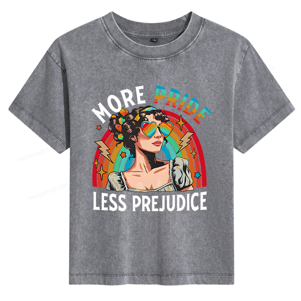 Pagewings More Pride Less Prejudice Women's Washed T-shirt